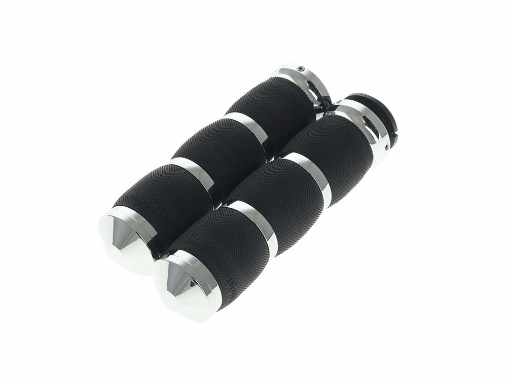 Air Cushion Handgrips - Chrome. Fits Indian Touring Bikes 2018up