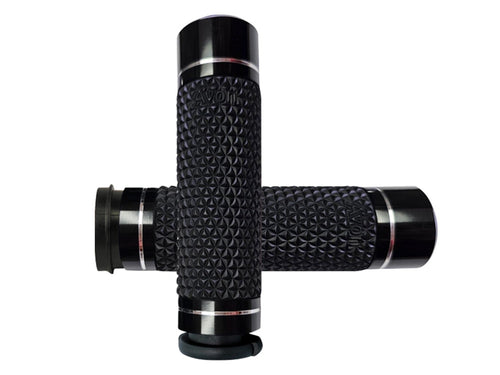 K25 Handgrips - Black. Fits Big Twin 2008-2024 with Throttle-by-Wire