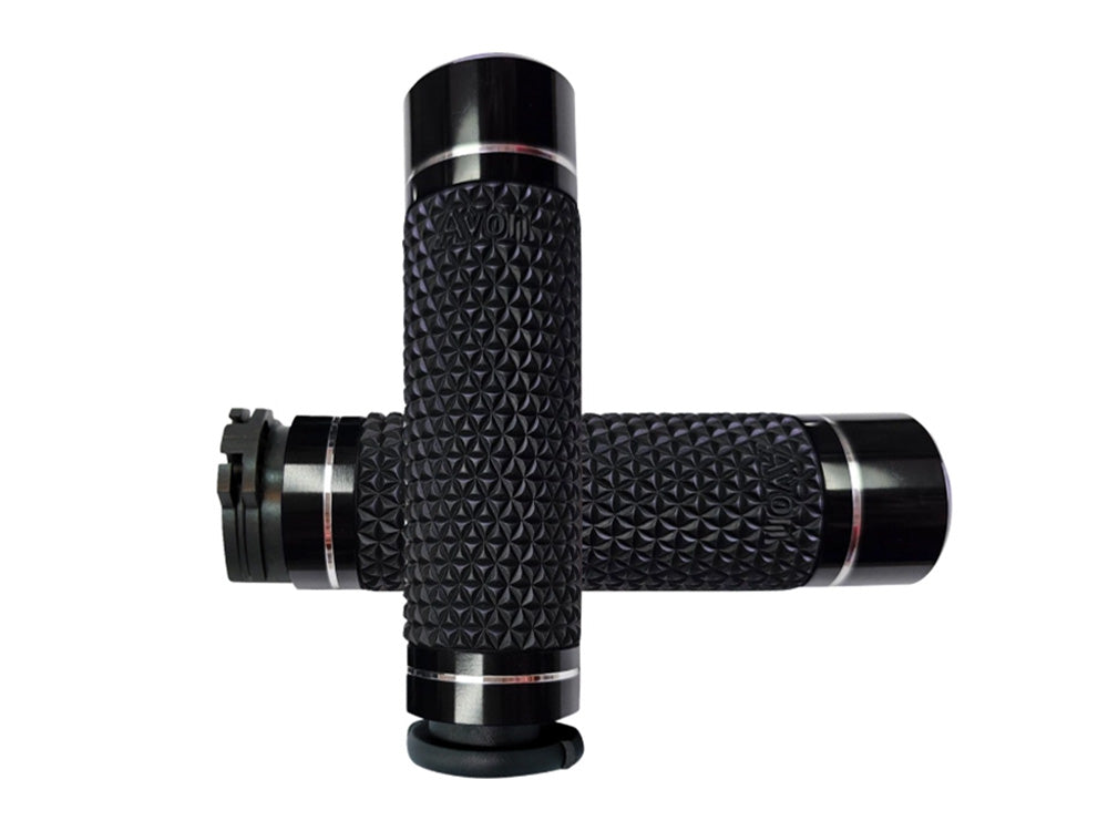 K25 Handgrips - Black. Fits H-D with Throttle Cable
