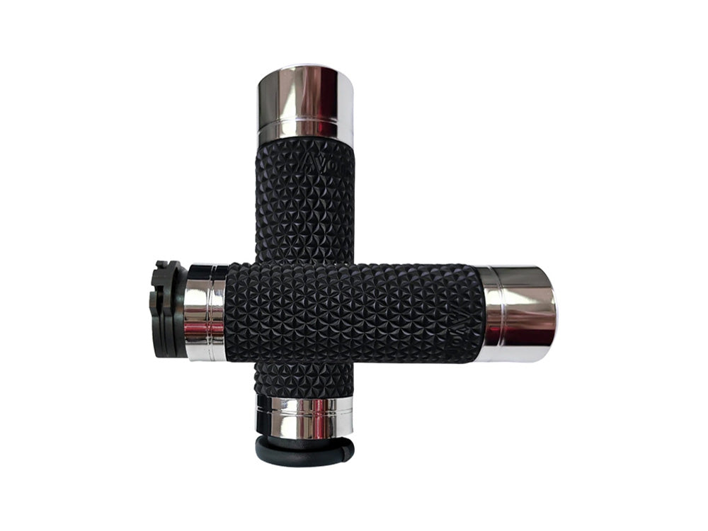 K25 Handgrips - Chrome. Fits H-D with Throttle Cable