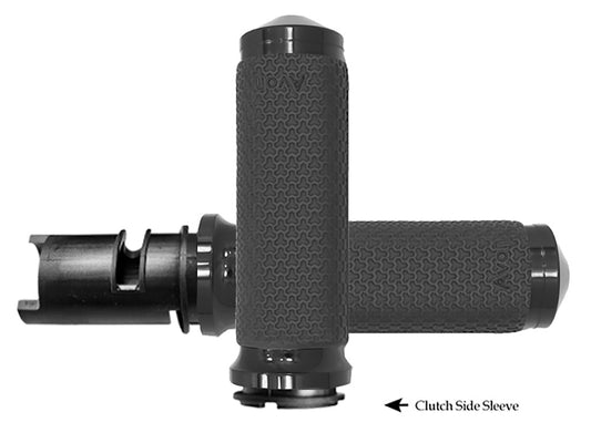 Medium Memory Foam Handgrips - Black. Fits CVO Touring 2023up, Street Glide & Road Glide 2024up, Touring 2025up & Softail 2025up