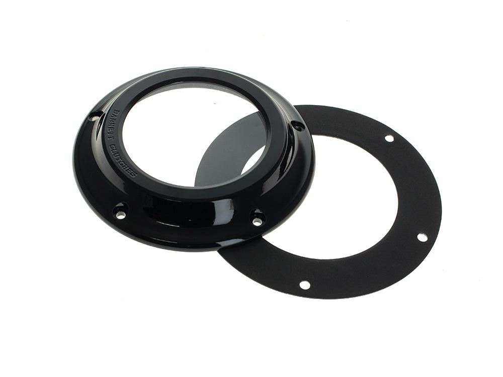 Scorpion Series Clear Derby Cover - Black. Fits Touring 2016up