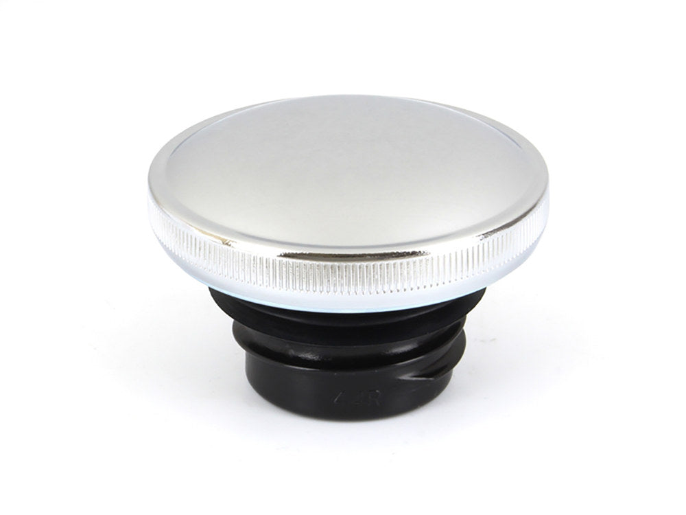 Right Hand Vented Screw-In Fuel Cap - Chrome. Fits H-D 1982-1995.