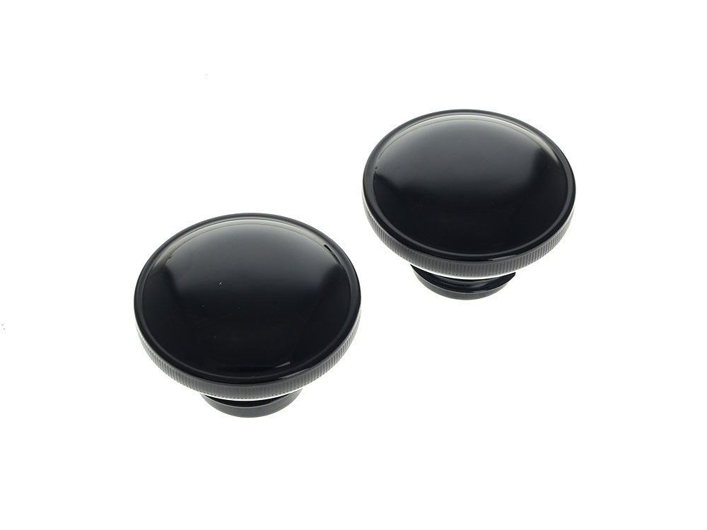 Screw-In Fuel Caps - Gloss Black. Fits H-D 1982-1995.