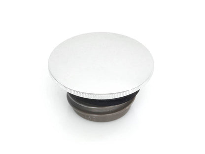 Low Profile Right Hand Vented Screw-In Fuel Cap - Chrome. Fits H-D Big Twin 1996up and Sportster 1996-2021.