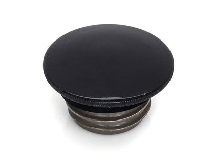 Low Profile Right Hand Vented Screw-In Fuel Cap - Gloss Black. Fits H-D 1996up.