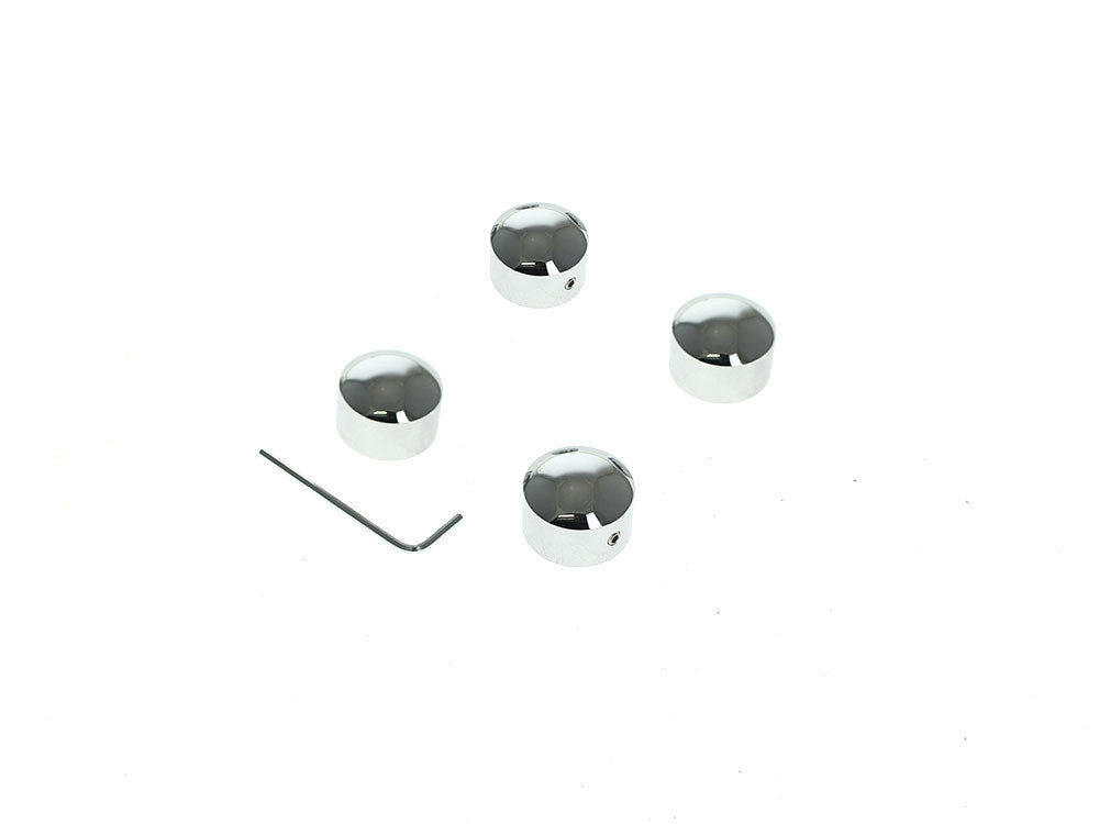 Smooth Head Bolt Covers - Chrome. Fits Big Twin 1985-2017 & Sportster 1986-2021.