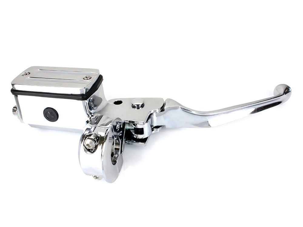 Front Brake Master Cylinder - Chrome. Fits Big Twin & Sportster 1982-1995 Models with Single Disc Rotor.