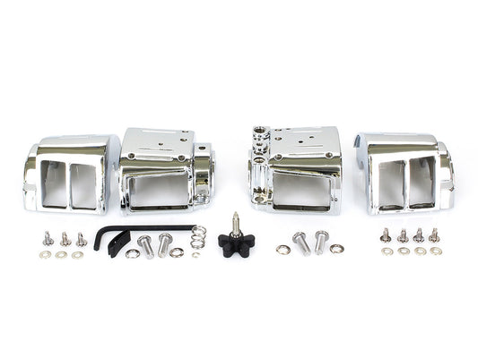 Switch Housings - Chrome. Fits Big Twin & Sportster 1982-1995.