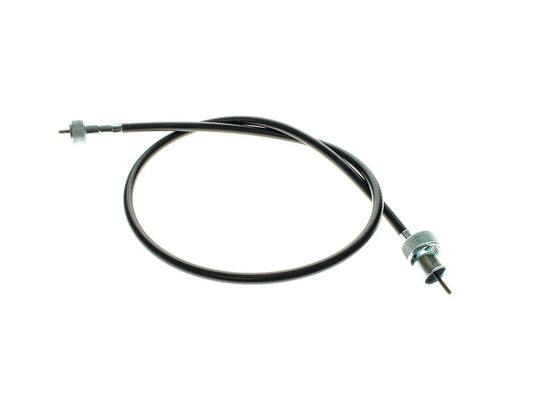 Transmission Drive Speedo Cable - Black Vinyl. Fits 4spd Big Twin Models with Transmission Speedo Drive. 35in. Long with 5/8-18in. Nut.