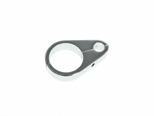 1-1/4in. Cable Clamp with 1 x 10mm Clutch Cable or Brake Line Hole - Chrome