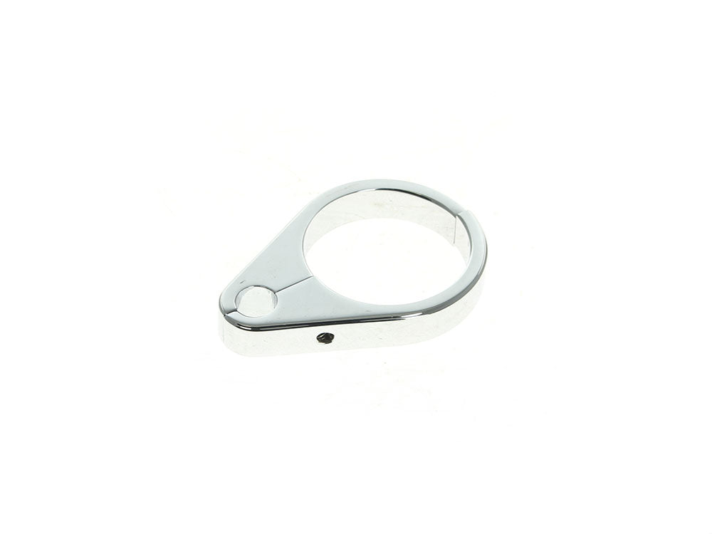 1-3/4in. Cable Clamp with 1 x 10mm Clutch Cable or Brake Line Hole - Chrome