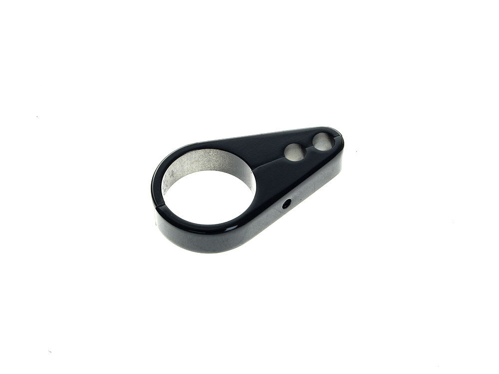 1-1/4in. Cable Clamp with Dual Throttle & Idle Cable Holes - Gloss Black