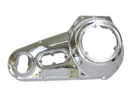 Outer Primary Cover - Chrome. Fits 4Spd FX 1965-1986 & Softail 1984-1988.