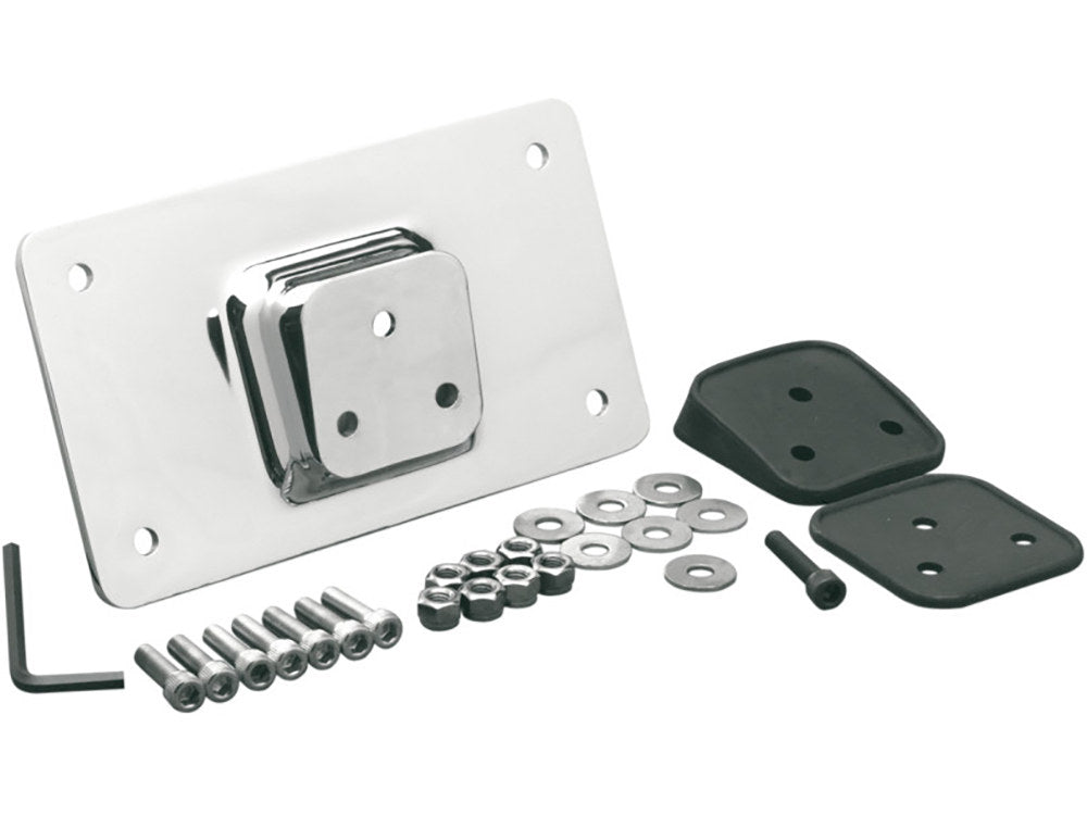 Laydown Original Style Number Plate Mount - Chrome.