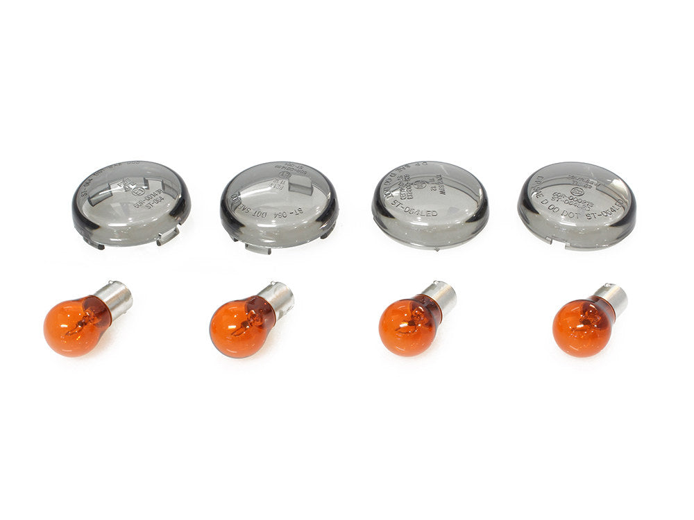 Smoked Turn Signal Lens Kit. Fits V-Rod 2002-2017.