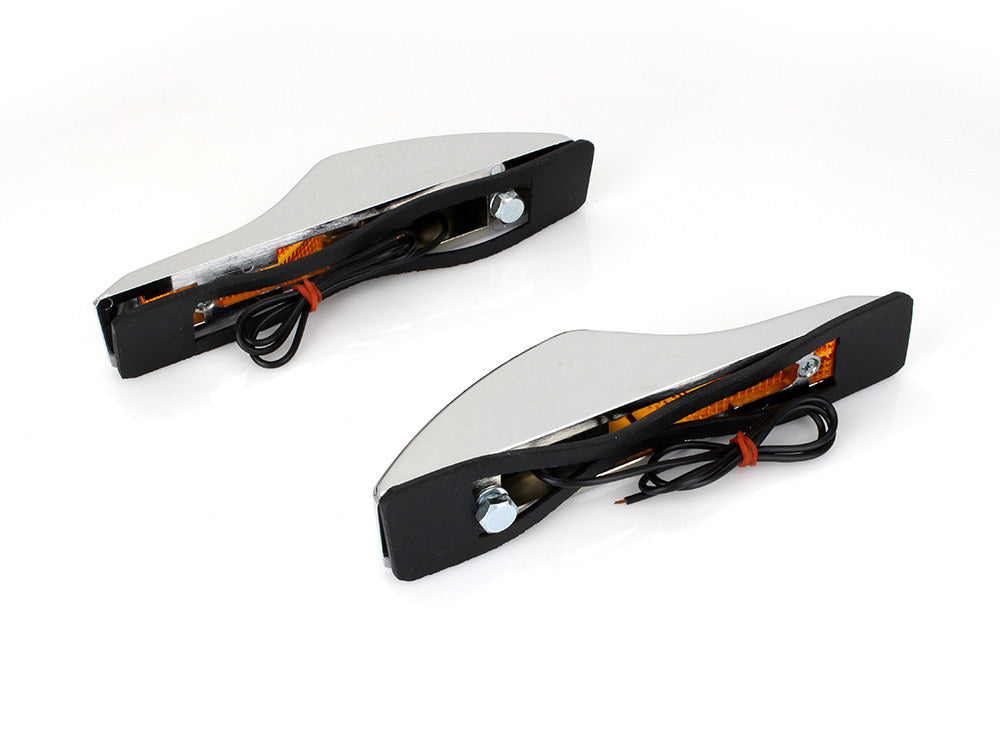 Strut Mount Turn Signal with Amber Lens - Chrome.