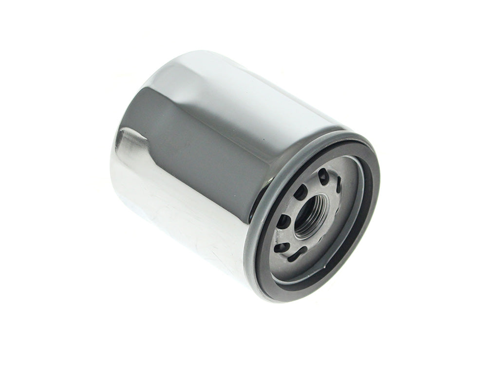 Oil Filter with Hex Nut & Magnetic Ring - Chrome. Fits Twin Cam 1999-2017