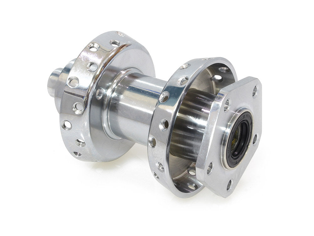 Front Wheel Hub - Chrome. Fits Softail 1984-1999, FXWG 1984-1986 & Dyna Wide Glide 1993-1999 Models.