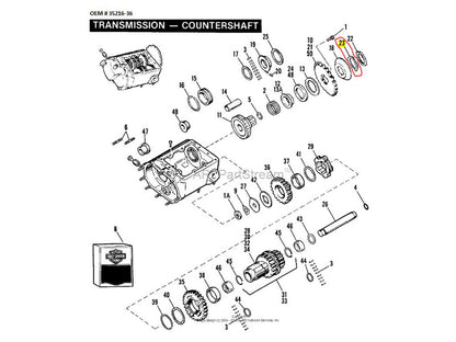 Transmission Main Shaft Sprocket Locktab - Pack 10. Fits Big Twin 1936-Early 1983.