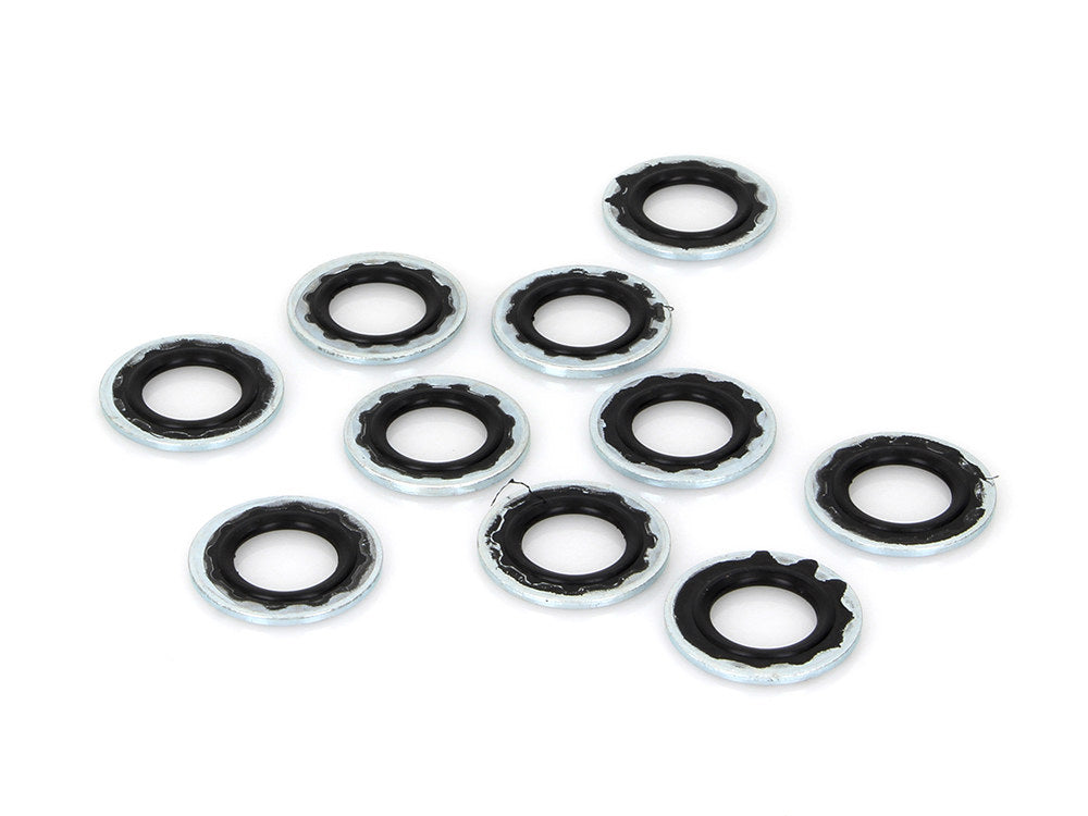 12mm Brake Banjo Washer with Rubber Sealing Washer - Pack of 10.