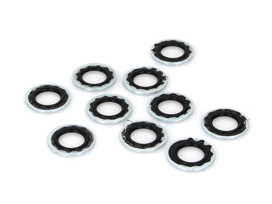 12mm Brake Banjo Washer with Rubber Sealing Washer - Pack of 10.