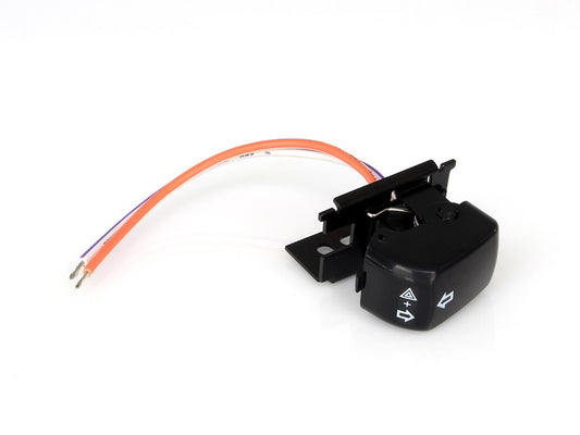 Left Hand Turn Signal Handlebar Switch - Black. Fits Softail 1996-2011, Dyna 1996-2012, Sportster 1996-2013 & Touring 1996-2013
