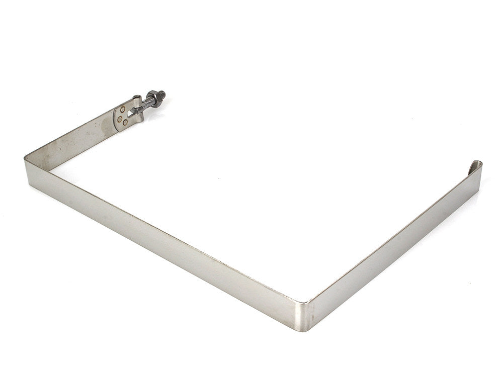 Battery Strap - Chrome. Fits FLH 1970-1984.