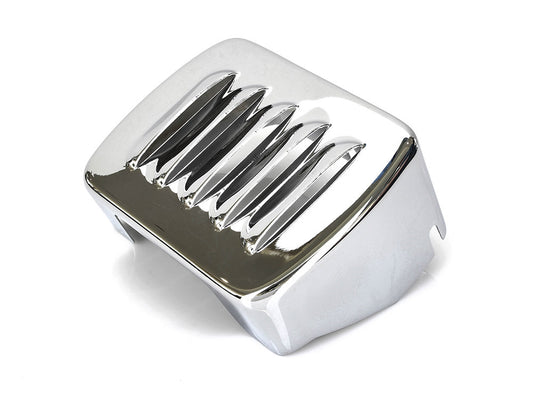Louvered Coil Cover - Chrome. Fits 4Spd Big Twin 1965-1986 & Softail 1984-1999