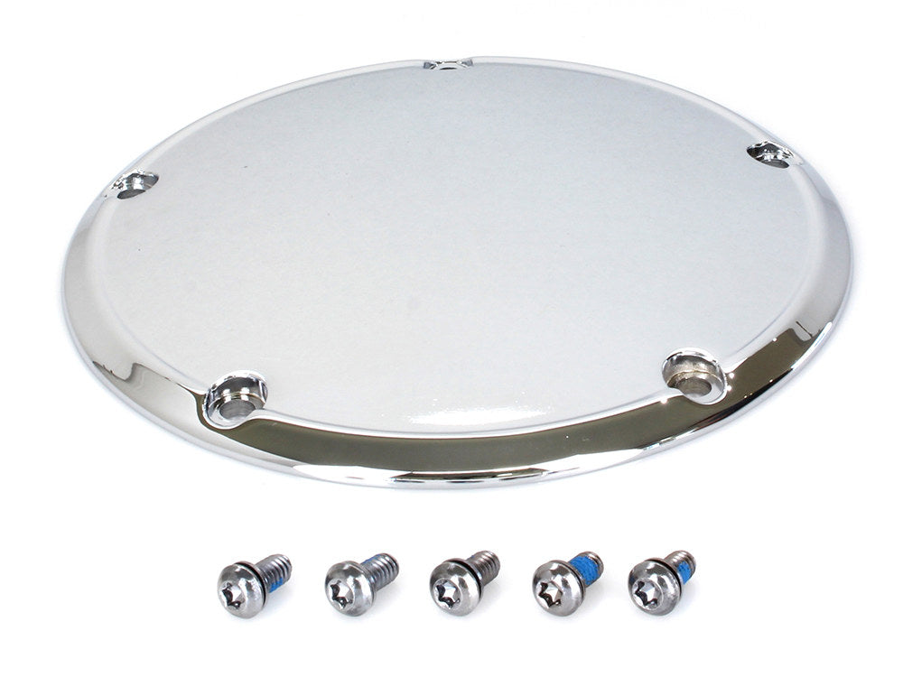 Derby Cover - Chrome. Fits Softail 1999-2018, Dyna 1999-2017 & Touring 1999-2015.