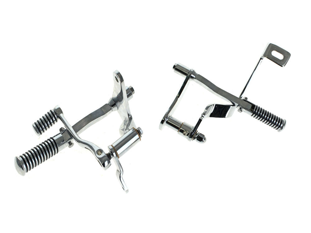 Forward Controls with O-Ring Footpegs - Chrome. Fits Sportster 1986-1990