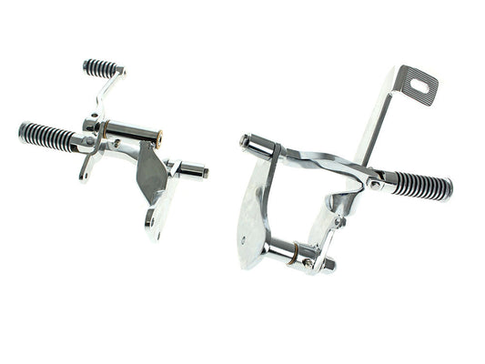Forward Controls with O-Ring Footpegs - Chrome. Fits Sportster 1991-2003