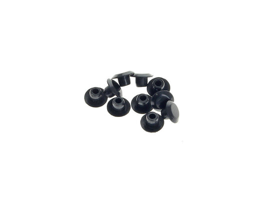1/4in. (6mm) Hole Plugs - Black. Sold as a Pack of 10.