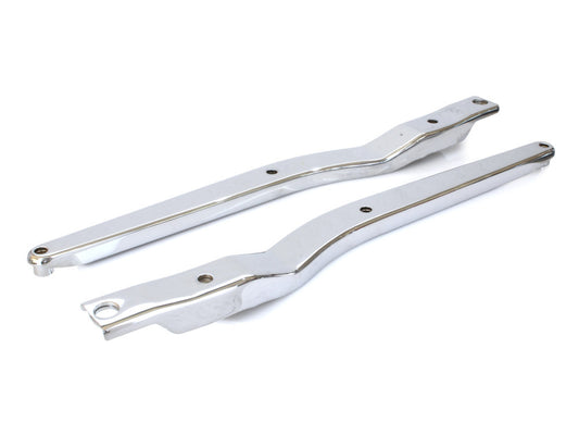 Rear Fender Struts - Chrome. Fits 4Spd FX 1972-1985 without oem turnsignal holes.