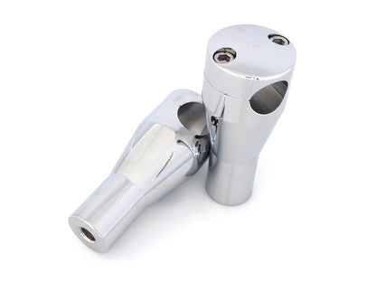 4in. Round Top Risers - Chrome. Fits 1in. Handlebar.
