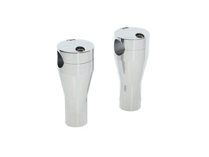 4in. Round Top Risers - Chrome. Fits 1in. Handlebar.