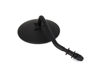 4in. Round Mirror with Short Stem - Black. Fits Left.
