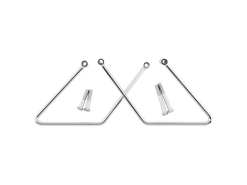 Saddlebag Supports - Chrome. Fits Softail 2000-2017 non 200 Tyre Models