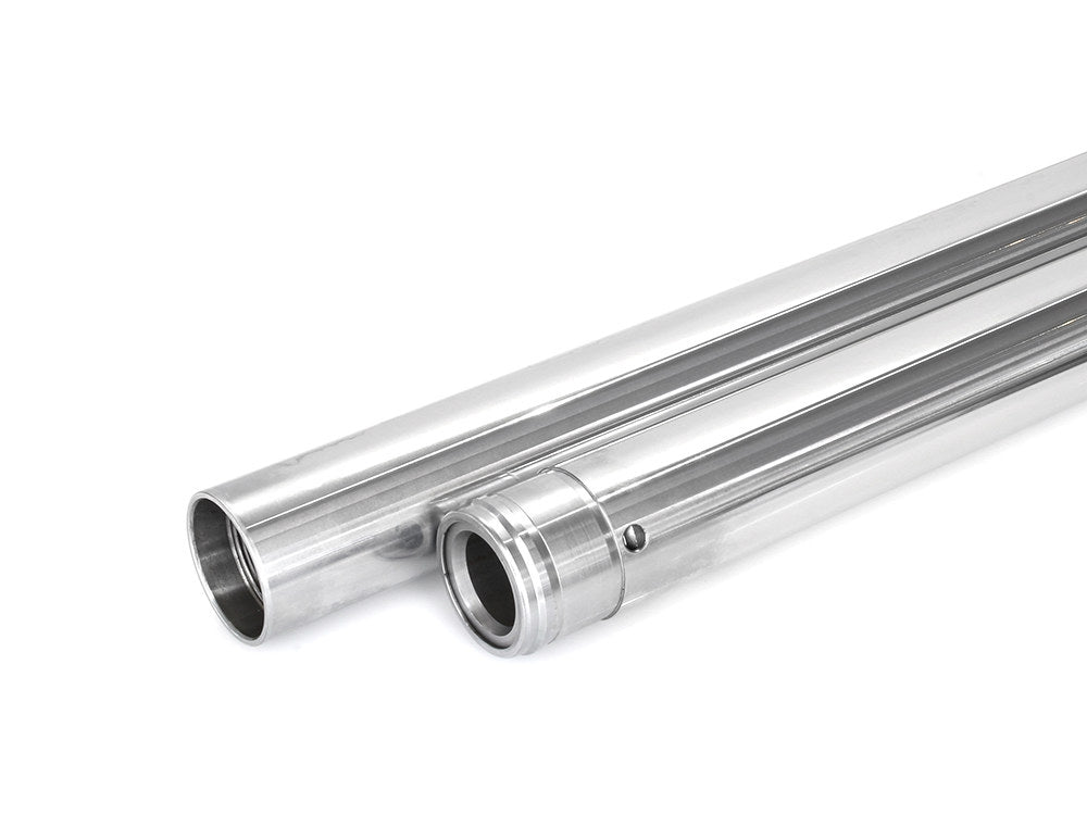 Hard Chrome Fork Tubes. +6in. Oversize. Fits 39mm Narrow Glide Front End 1994-2003
