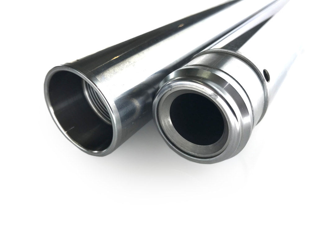 Hard Chrome Fork Tubes. Stock Length. Fits 39mm Narrow Glide Front End 1994-2003
