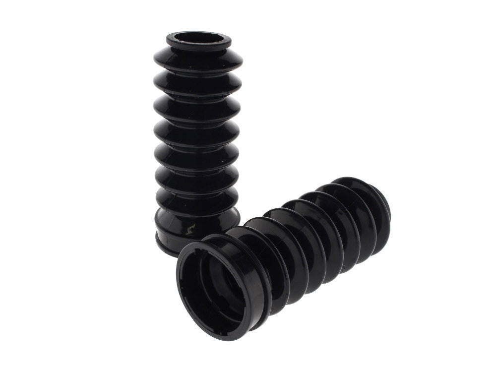 39mm Rubber Fork Boot Gaiters - Black. Fits Dyna 1991-2005, FXR 1987-1994 & Most Sportster 1987-2021