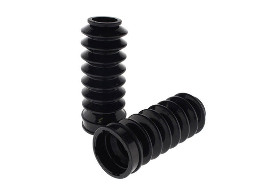39mm Rubber Fork Boot Gaiters - Black. Fits Dyna 1991-2005, FXR 1987-1994 & Most Sportster 1987-2021