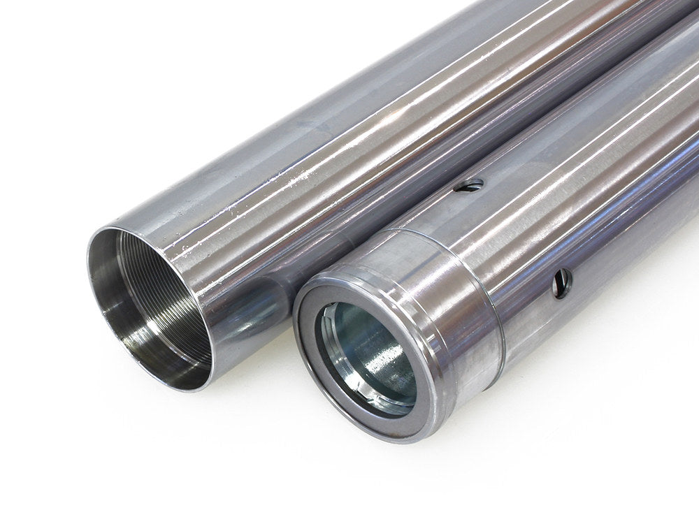 Hard Chrome Fork Tubes. +8in. Oversize. Fits Softail Models 2018up