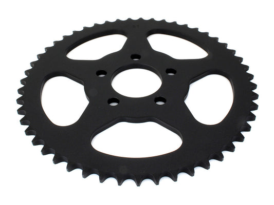 51 Tooth, Flat Steel Rear Chain Sprocket - Black. Fits Big Twin 2000up & Sportster 2000-2021.