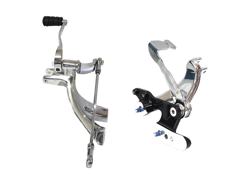 Standard Forward Control Kit - Chrome. Fits Softail 2018up Models with Mid Controls.