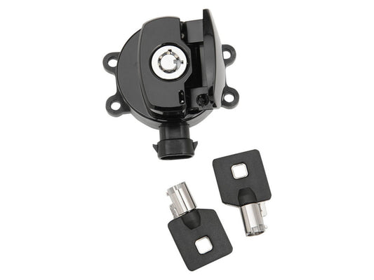 Ignition Switch - Gloss Black. Fits Softail 2011-2017, Road King 2014up & Most Dyna Models 2012-2017.