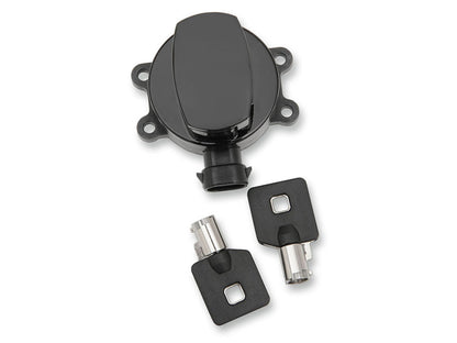 Ignition Switch - Gloss Black. Fits Softail 2011-2017, Road King 2014up & Most Dyna Models 2012-2017.