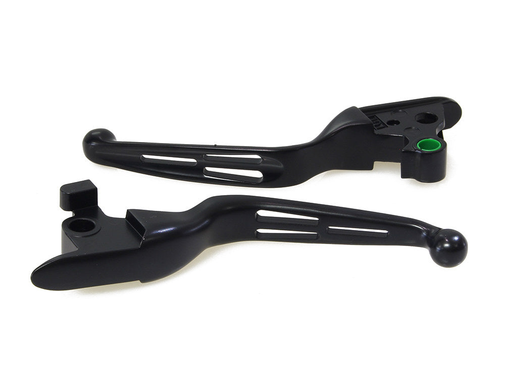 3 Slot Hand Levers - Black. Fits Softail 2018-2024