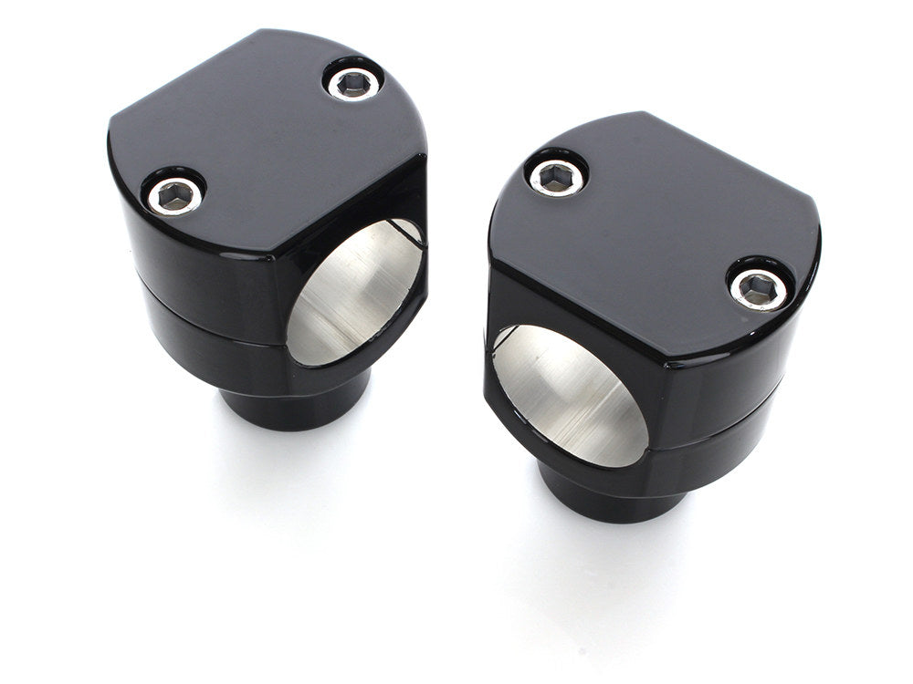 1-1/2in. Tall Billet Risers - Black. Fits 1-1/2in. Handlebars.