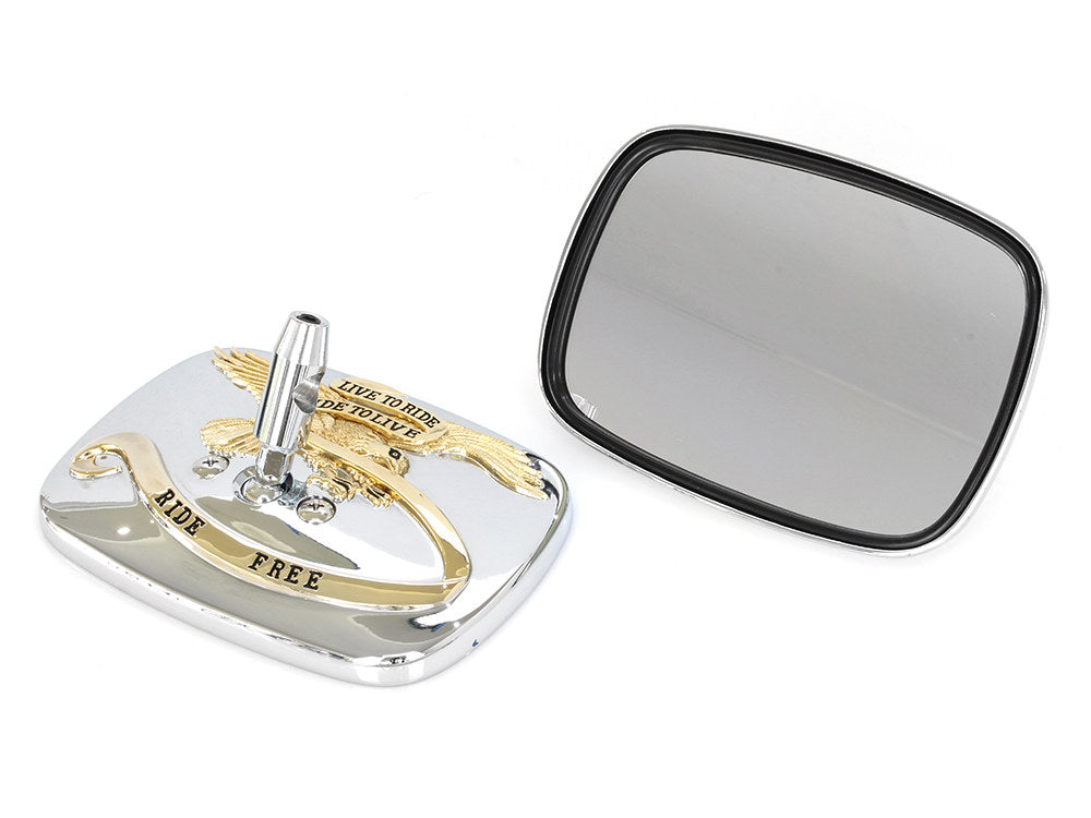 Live to Ride Mirrors - Chrome & Gold.